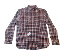 Jos. A. Bank Shirt Mens LG Plaid Red White Blue Tailored Fit Button Down New NWT