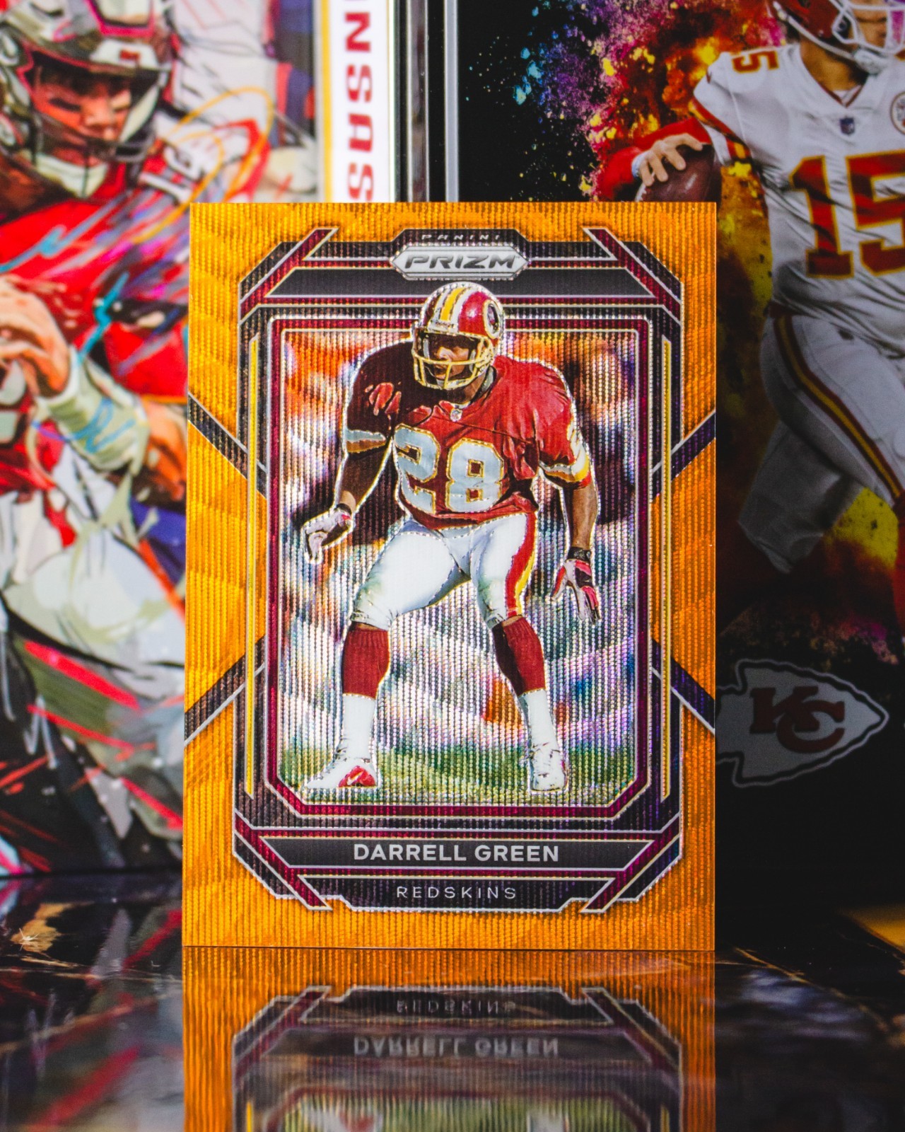 2023 Panini Prizm #299 Darrell Green Orange Wave Prizm /60