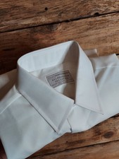 Vintage Sears Perma Prest Shirt Men 16.5 32-33 White Button-up Large