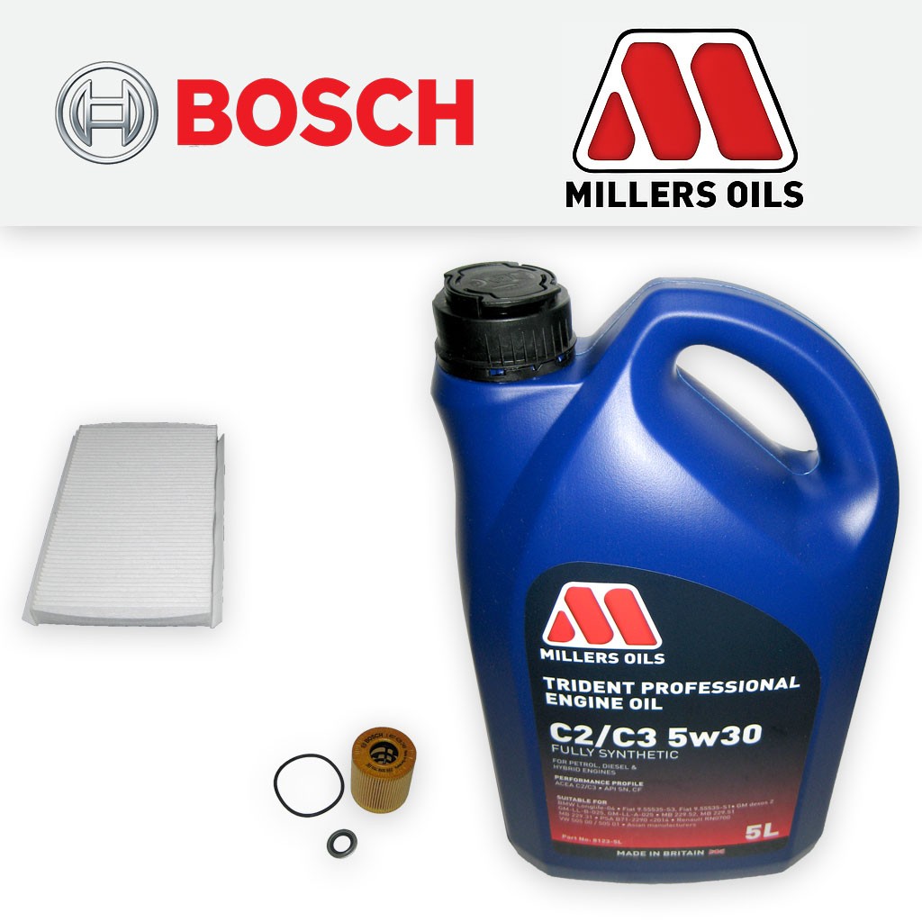 SERVICE KIT for CITROEN C3 1.6 16V PETROL OIL CABIN FILTERS 5w30 OIL (2004-2010)