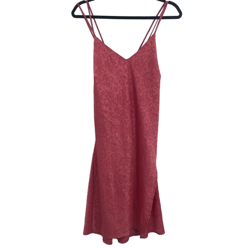 Abito Forever 21 Y2K stampa paisley rosa con spalline incrociate slip San Valentino grande