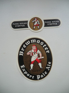 BREWMASTER EXPORT PALE ALE & NECK STRAP BREWERY BEER BOTTLE LABEL