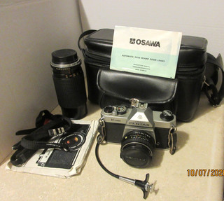 Asahi Pentax K1000 35mm Film Camera Pentax & Extra Lens Bag Instructions Etc.