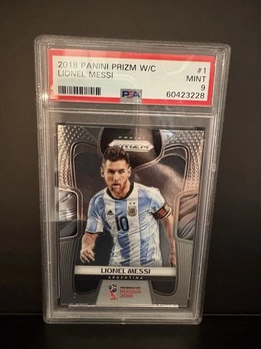 2018 PANINI PRIZM WORLD CUP RUSSIA #1 LIONEL MESSI PSA 9 MINT ARGENTINA 🐐