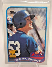1989 Topps #465 Mark Grace Chicago Cubs All Star Rookie Gold Cup
