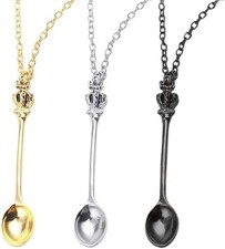 3PCS Antique Style Spoon Necklace Set – Mini Spoons Pendant Charms, Vintage 50cm