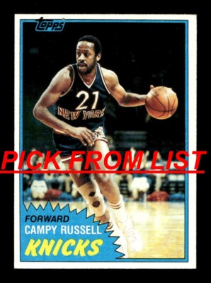 1981-82 Topps Basketball 6-w98 EX-MT/NM Pick From List All PICTURED