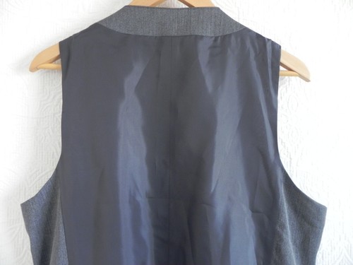 J.Ferrar Vest Mixed Gray 5 Buttons Pockets Polyester Blend Slim Fit Size M - Picture 7 of 8