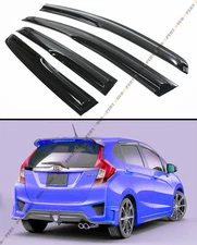 FOR 15-20 3RD GEN HONDA FIT JAZZ GK JDM WAVY SMOKED WINDOW VISOR VENT SUN SHADE