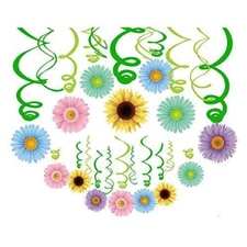 30  Sun Flowers Hanging Swirl Decorations Baby shower decoration Birthday Party
