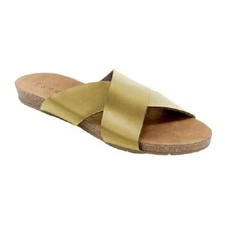 NEW Esprit Women's Footbed Sandal with Cross Straps Bounty S17 Gold Size 6