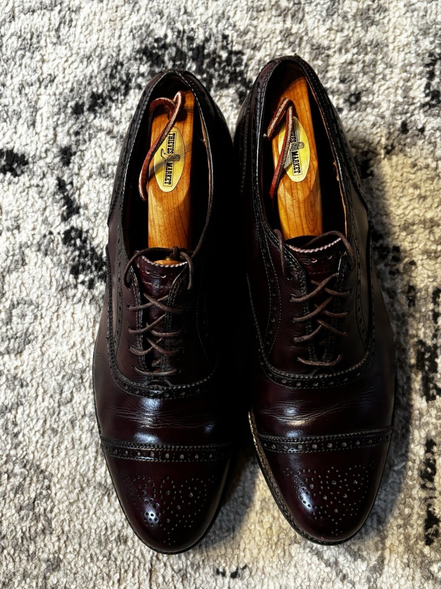 ALDEN 908 Medallion Cap Toe Burgundy Calfskin Leather ALDEN 908 Medallion Cap Toe Burgundy Calfskin Leather