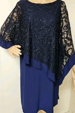NWT R M Richards Navy Sequin Formal Dress Size 20W