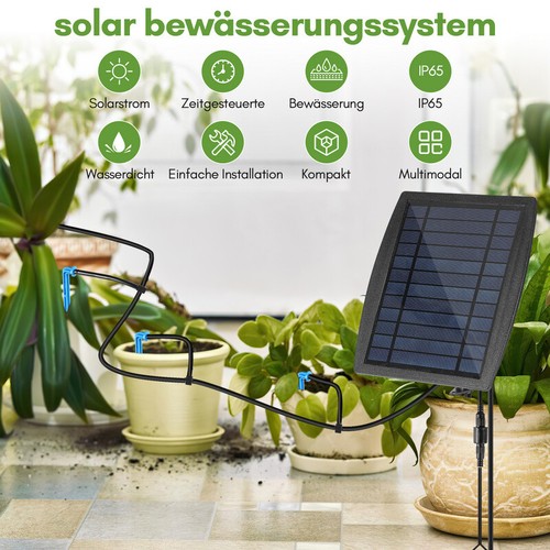 Solar Bewässerungssystem Automatisch 20 Tropfer pflanzen Pflanzenbewässerung - Bild 5 von 9
