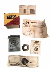 Vtg ZEBCO Fishing Reel EMPTY Box With Original Papers Repair Sheet Ps-606