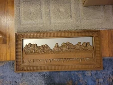 HOMCO HOME INTERIOR THE LORD'S LAST SUPPER PLASTIC WALL MIRROR PLAQUE