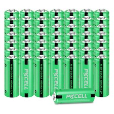 50PCS PKCELL 2/3AAA Size NiMH Rechargeable Batteries 1.2v 400mAh with Button Top
