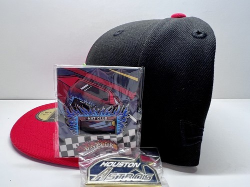New Era 59Fifty Houston Astros Fitted Hat Blue UV-Size 7 3/8-Hat Club-With Pins - Picture 4 of 11