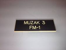 Authentic MUZAK 3 FM-1 Product/Service Designator Emblem