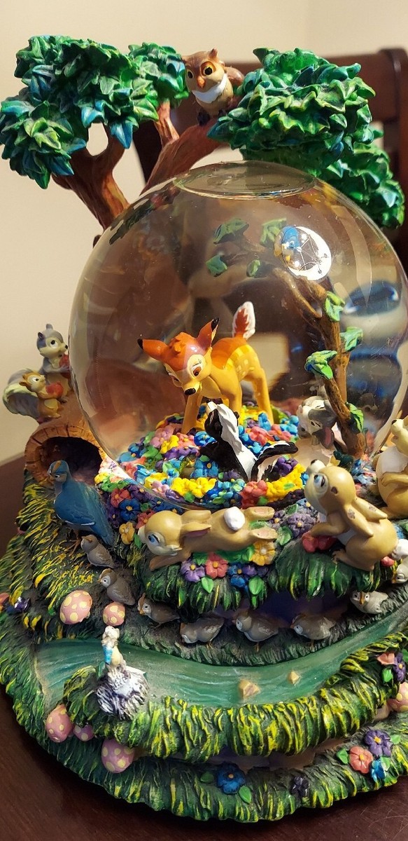 Disney BAMBI 'Little April Shower' Musical Motion Snow Globe