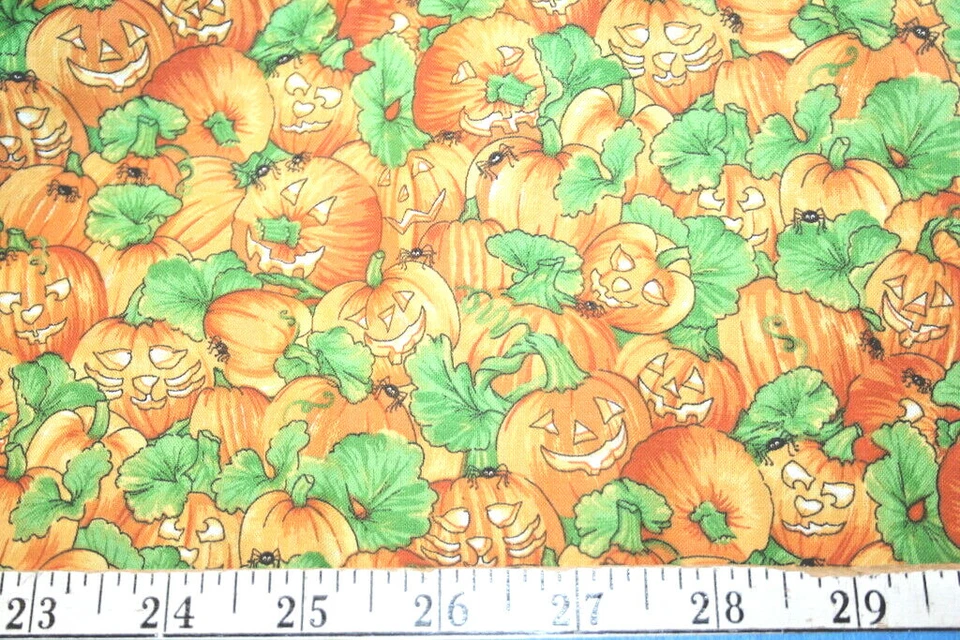 GRINNING PUMPKIN PATCH -  100% COTTON FABRIC - Image 3 of 3