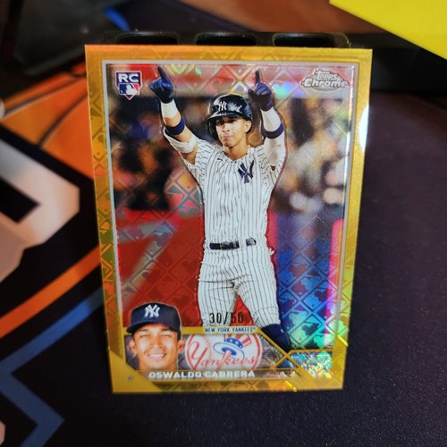 2023 Topps Chrome Logofractor Oswaldo Cabrera Gold RC /50
