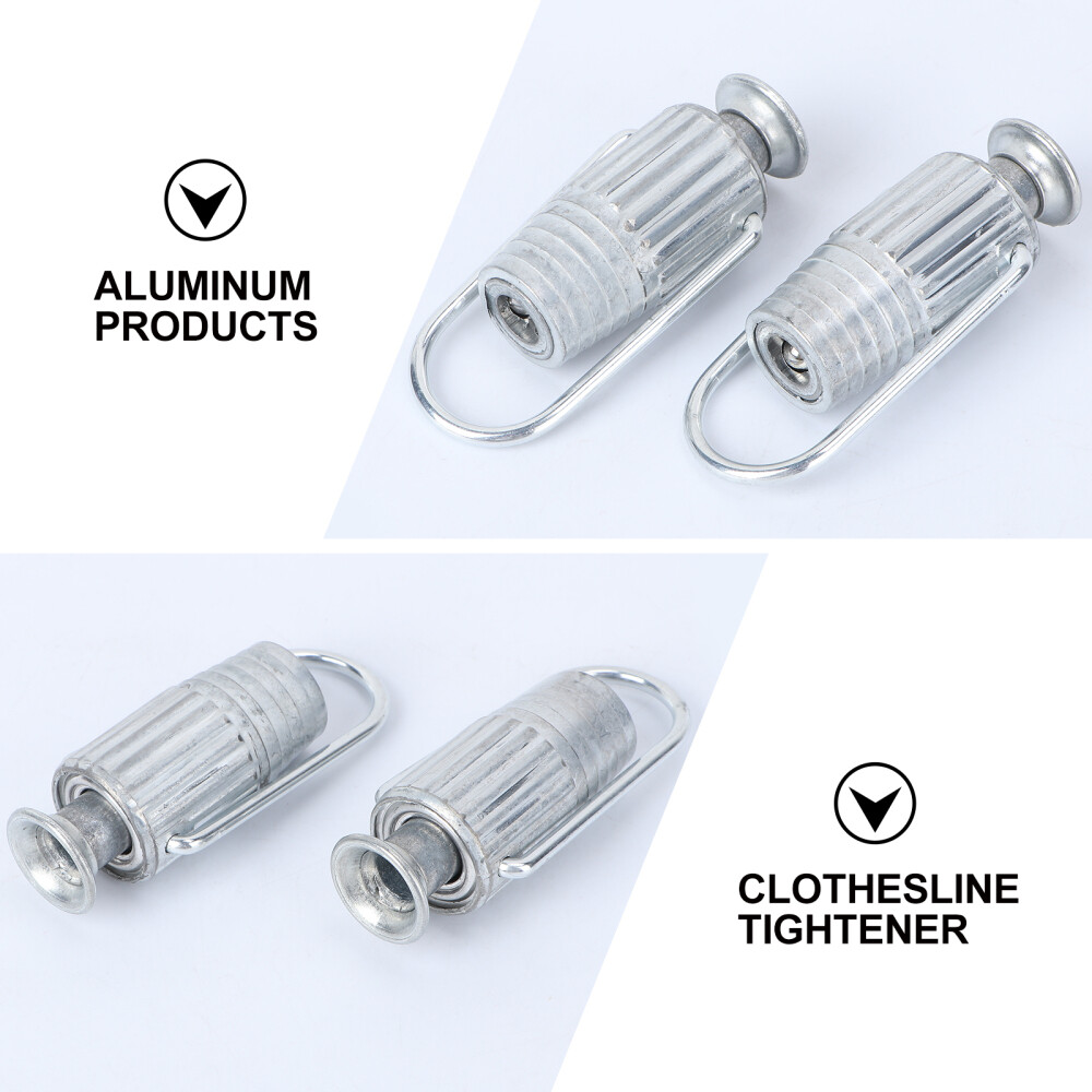 2Pcs Clothesline Rope Tightener Wire Rope Tensioner Laundry Line