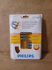 Philips 24K Gold Plated 6 ft Component Video Cable for HDTV SWV3302W/17 6'