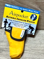 Airpocket Asthma Inhaler Pouch 3 Way Carrying Case Gold   Lot of 2