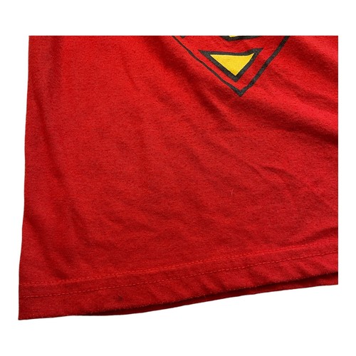 DC Comics Superman Property Of Man Of Steel Boys Long Sleeve Red T-shirt Size 4 - Picture 9 of 12