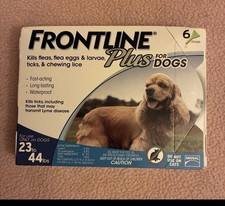 NEW SEALED FRONTLINE Plus Flea Tick Control Dogs 23-44 lbs 6 Doses CHARITY