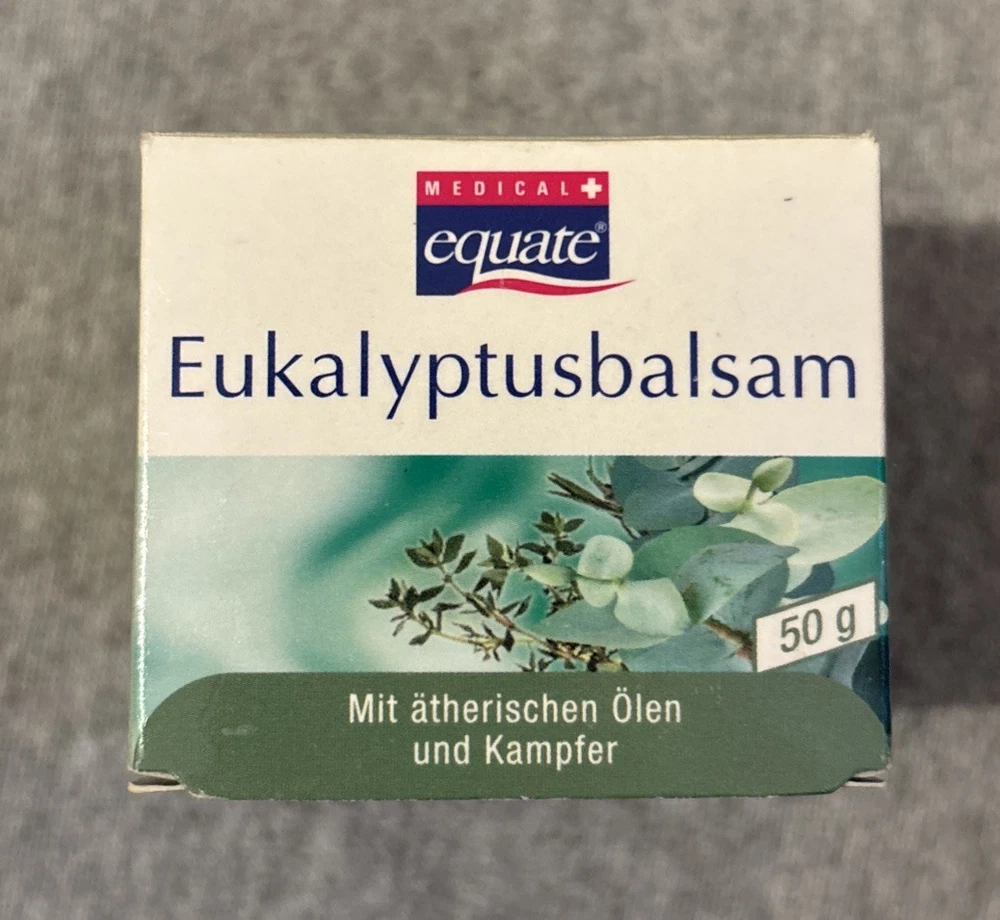 equate Eukalyptusbalsam 50g zum Sammeln , Walmart, Neu Haltbarkeitsdatum 11/2008