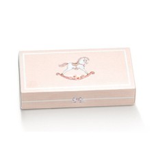 10X CAVALLINO ROSA 12x5x3 cm Scatola Cassetto Portaconfetti BOMBONIERA 18IK