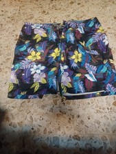 Old Navy Men's Swim Trunks XXL Purple Tropical Print