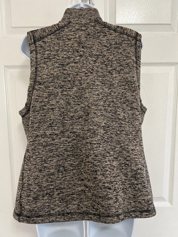 Woman’s EXERTEK Brown Fleece  FULL ZIP Vest Pockets Sz 1X - Image 4 of 4