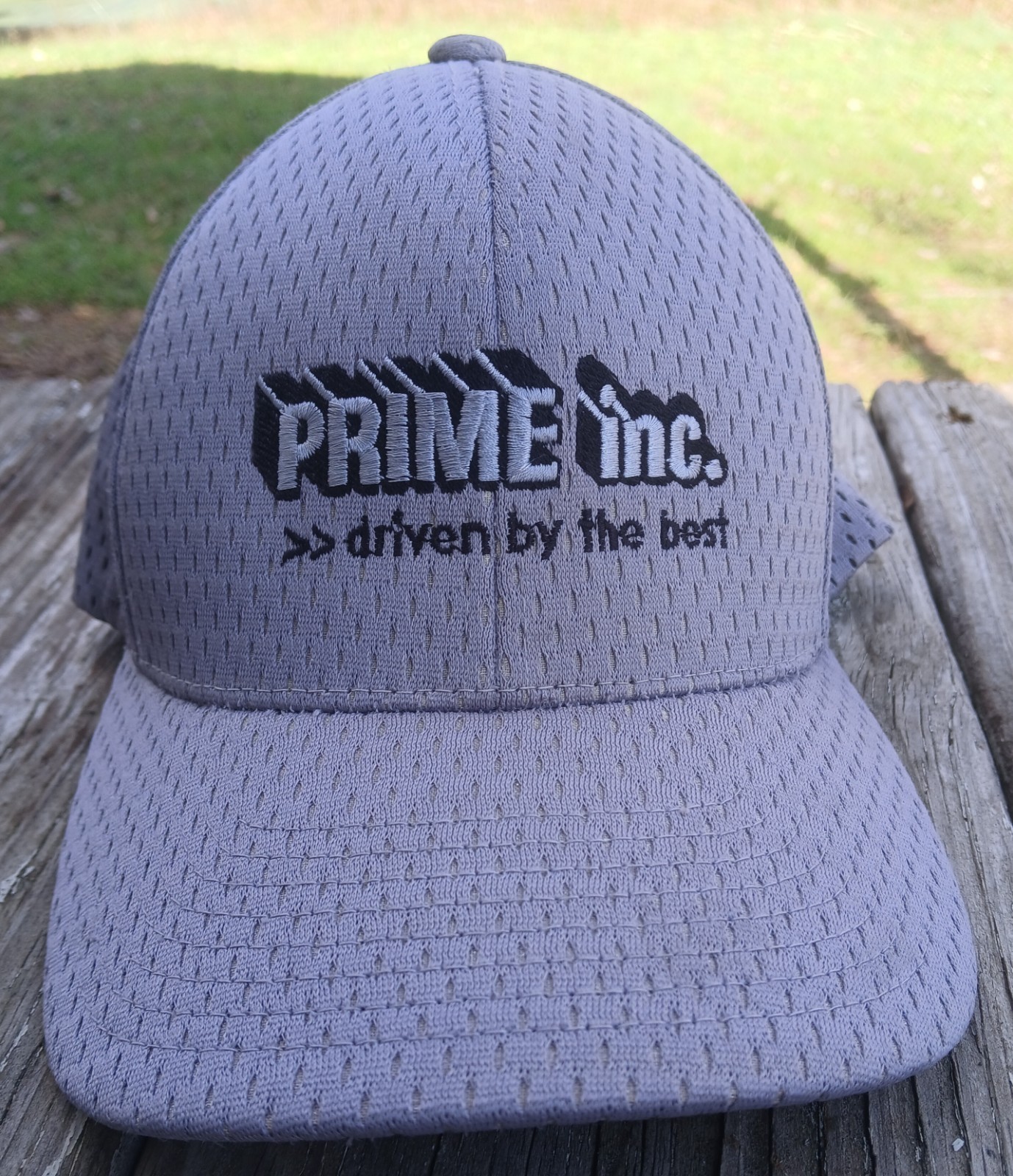 Prime INC HatCapMeshGreyBlackWhiteEmbroideredFlex… - image 5