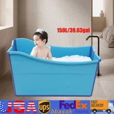 【Large】Bath Bucket Adult Folding Foldable Bathtub Barrel SPA Household Family