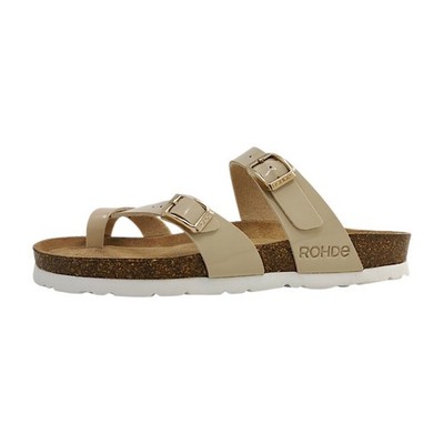 Rohde Alba Damenschuhe Hausschuhe Pantolette Beige Freizeit