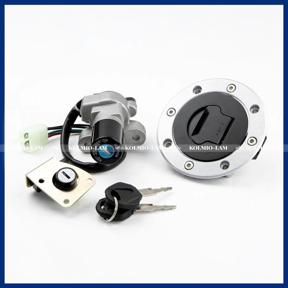 Fit For GSF250 GSX400 GSX600 GSX750 GSF400 Ignition Switch Lock Fuel Gas Cap Set Foto 3 de 4
