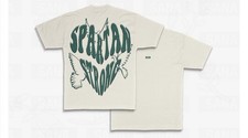 SANA Detroit MSU Spartan Strong Cream T-Shirt Size L