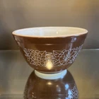 Pyrex Small 401 Woodland Brown And White 1.5 pt Nesting Mixing Bowl VGC