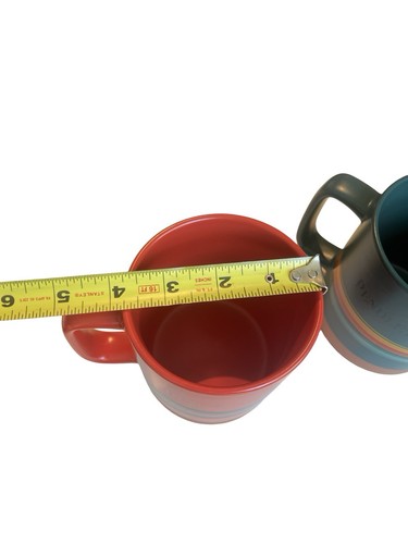 2 tazas de café Pendleton Woolen Mills rayas rojas verdes parques nacionales 18 oz - Imagen 8 de 8
