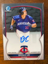 2023 Bowman Brooks Lee #CPA-BL Chrome Prospect Auto Minnesota Twins See Photos