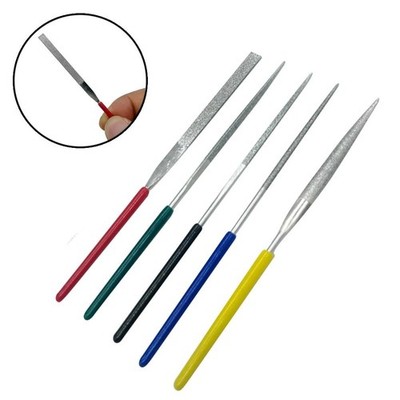 5pcs Mini Needle File Set 100mm Small Files Kit Metal Wood Diy Hand Tool