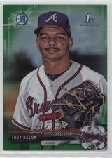 2017 Bowman Draft Chrome Green Refractor 25/99 Troy Bacon #BDC-93 fm0