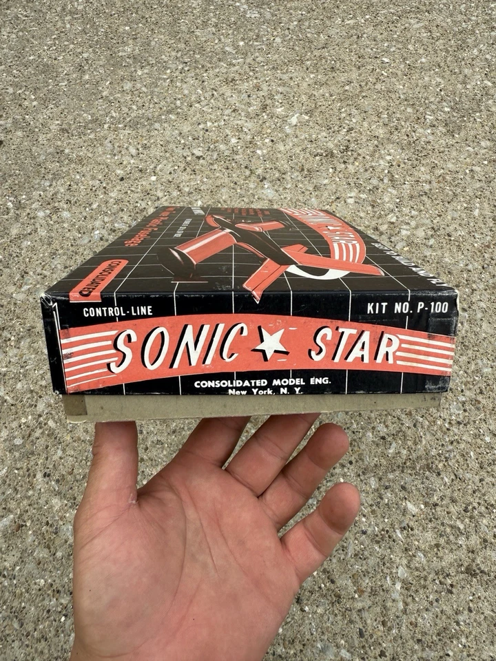 Consolidated Sonic Star Control Line Plastic/Balsa Vtg Model Airplane Kit P-100 - Image 2 of 3