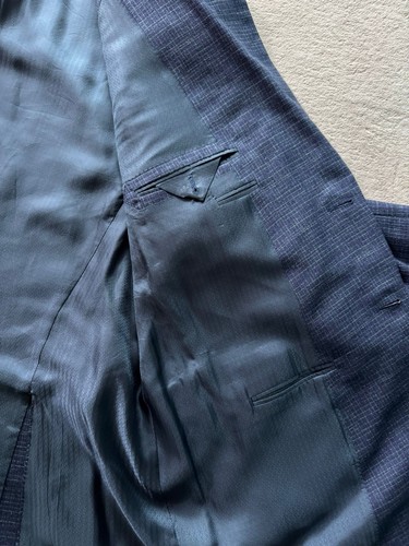 Canali Herren Sakko Blazer blau 2 Knopf Seide Kaschmirmischung Größe 44 - Bild 4 von 12