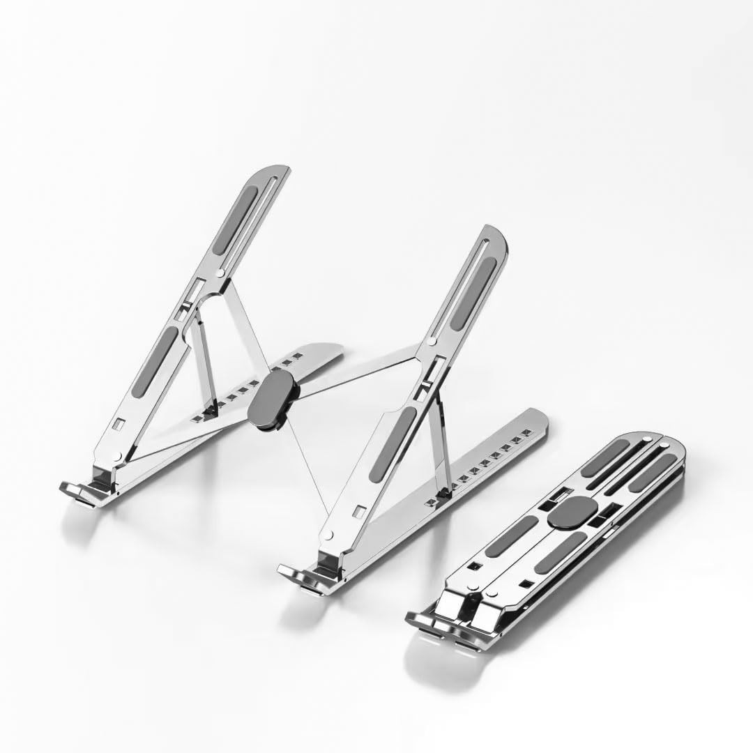 Aluminum Laptop Notebook Tablet Stand, Adjustable Foldable Portable Stand, St...