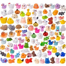 110pcs Mini Resin Animals 110 Styles Variety Tiny Animals Figures Miniature L...