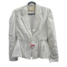 Ulla Johnson Blazer Womens Small Whit Jacket Linen Silk Quiet Luxury Minimalist